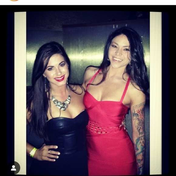 BEBE red bodycon mini dress size small - Picture 6 of 8